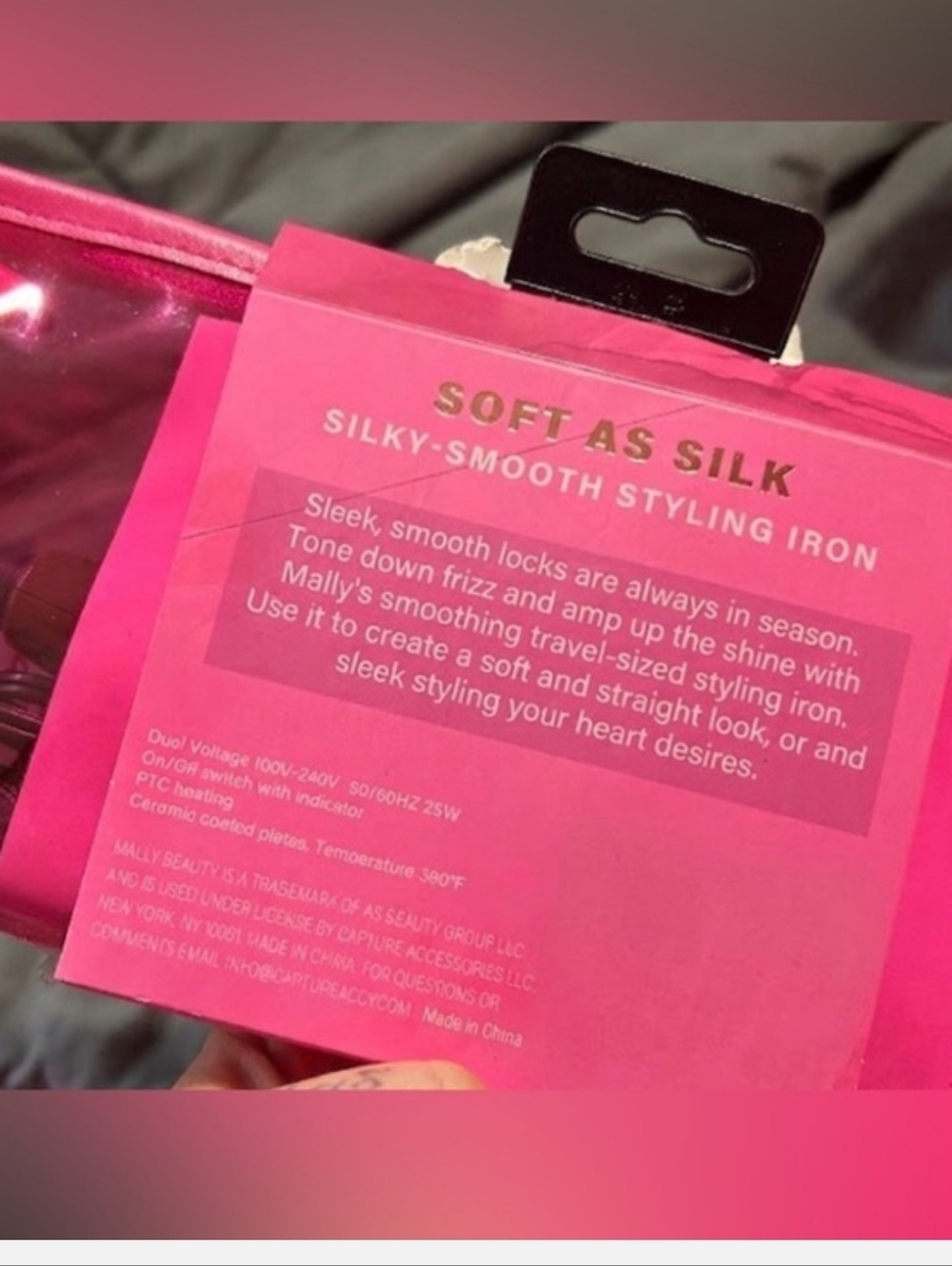 Mally Beauty Soft As Silk Styling Iron in Hot Pink Mini Tool - Picture 2 of 2